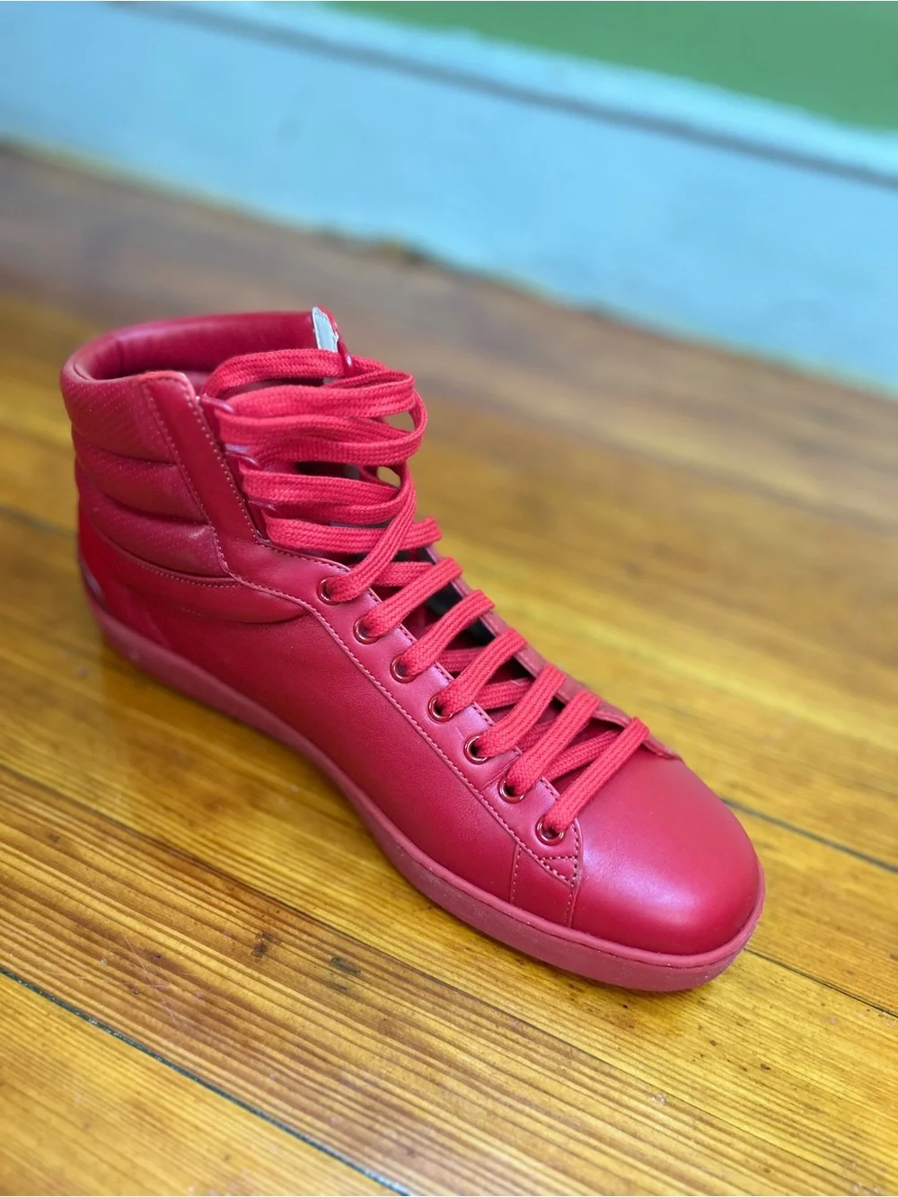 Gucci Ace Red High-Top Sneakers